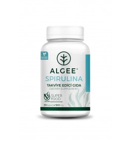 ALGEE® Spirulina Bitkisel Kapsül (500 mg x 90 Adet)