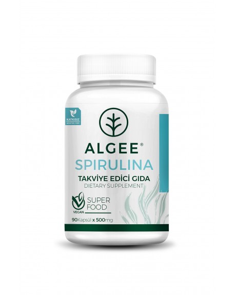 ALGEE® Spirulina Bitkisel Kapsül (500 mg x 90 Adet)